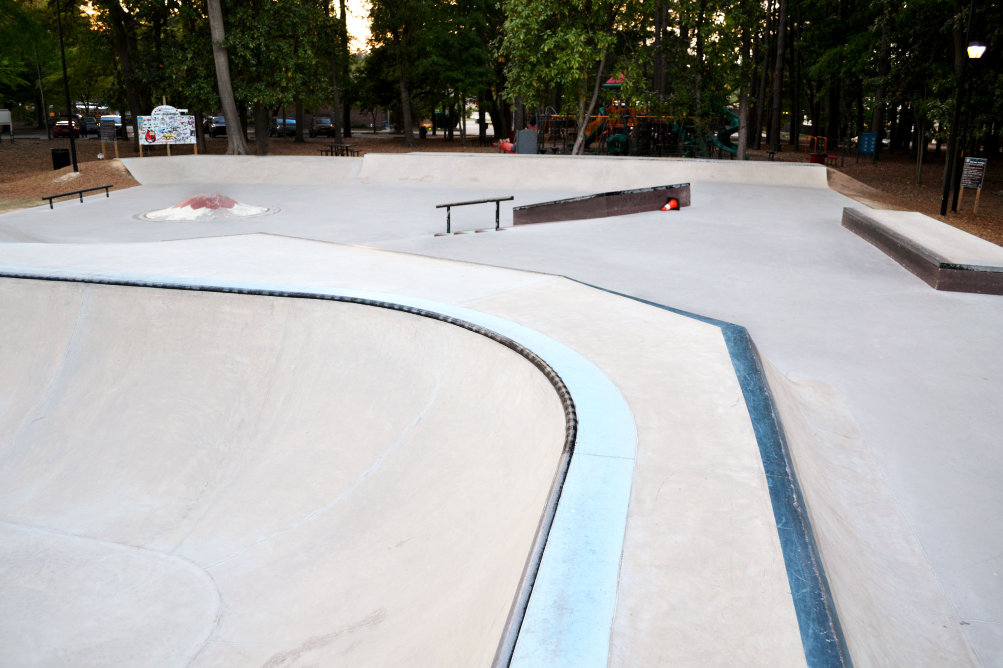 Elaine Baillie Skatepark at Memorial Park in Southern Pines, NC