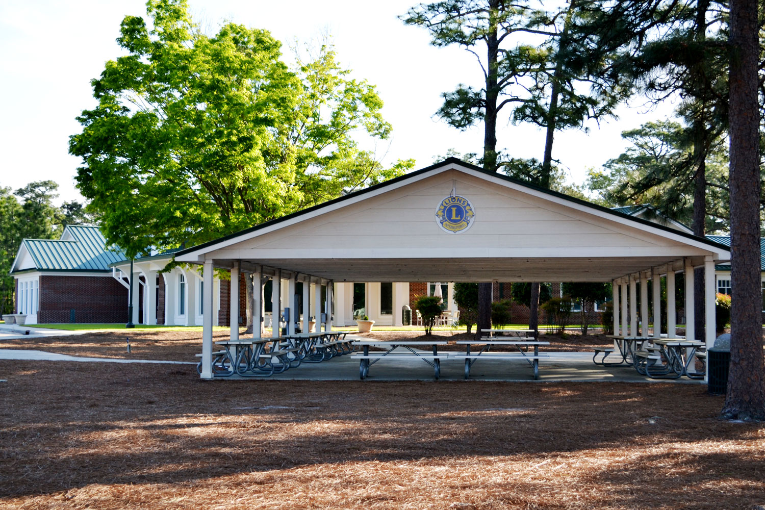Cannon Park Community Center and picnic shelter in Pinehurst, NC